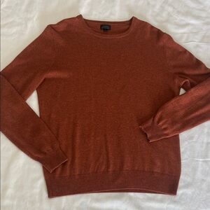J. Crew Cashmere Crewneck Pullover Sweater Women’s Size Medium Rust